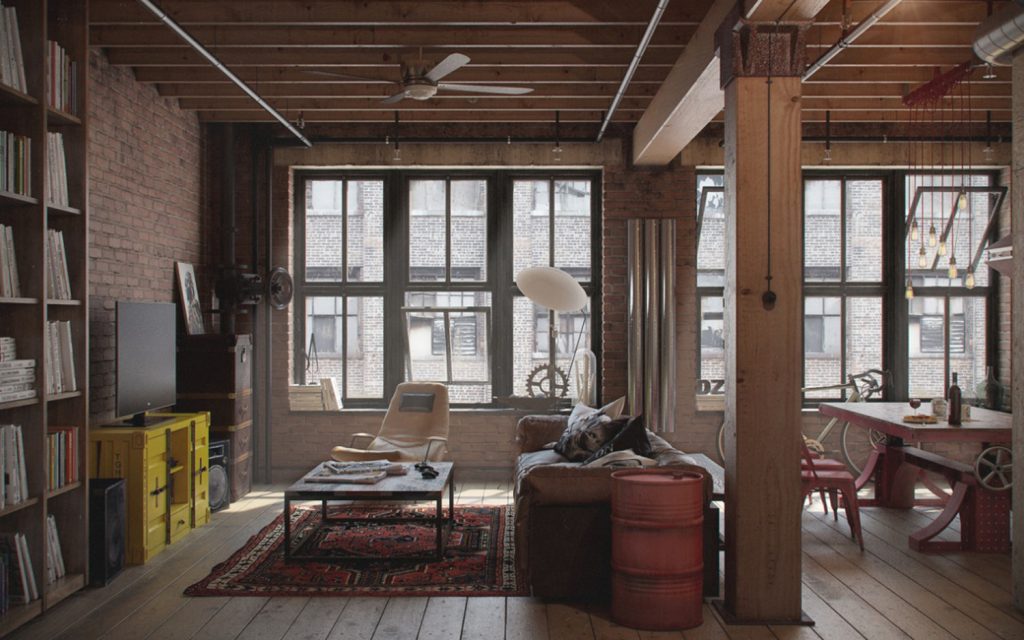 Desain interior industrial