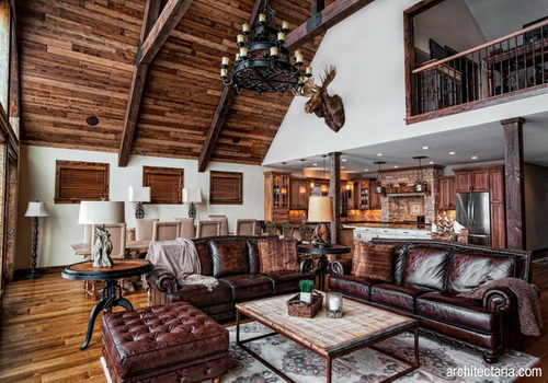 Desain interior rustic